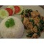 Fried rice basil leave and tona 