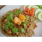 Fried rice with shrimp and egg york